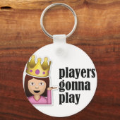 Sassy Girl Emoji - Spieler spielen Schlüsselanhänger (Vorderseite)
