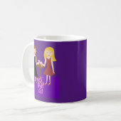 Sassy Girls Night Out Spaß Koketter Cartoon T - Sh Kaffeetasse (Vorderseite Links)