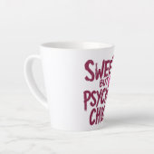 Sassy Girly Humor with Pink Lips Milchtasse (Linke Ecke)