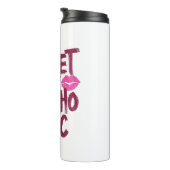 Sassy Girly Humor with Pink Lips Thermosbecher (Nach rechts gedreht)