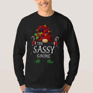 Sassy Gnome Buffalo Karo Gitter Passende Familien T-Shirt