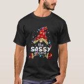 Sassy Gnome Matching Family Weihnachten Pajamas T-Shirt (Vorderseite)