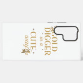 Sassy Gold Typography with Floral Bows Samsung Galaxy Hülle (Rückseite (Horizontal))