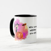 Sassy Halloween Hexe mit Katze Tasse (Vorderseite Links)