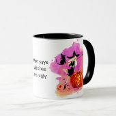 Sassy Halloween Hexe mit Katze Tasse (VorderseiteRechts)