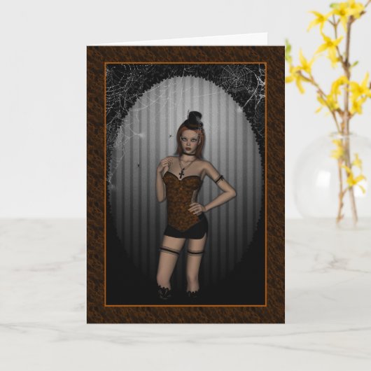 Sassy Halloween Karte (Gelbe Blume)