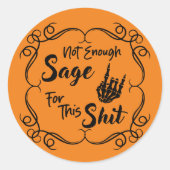 Sassy Halloween Sage Skeleton Sticker (Vorderseite)