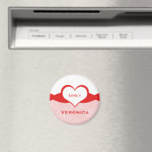 Sassy Heart Fishnet Magnet, rot Magnet (In Situ (Geschirrspüler))