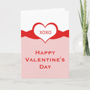 Sassy Heart Fishnet Valentine Card, rot Feiertagskarte