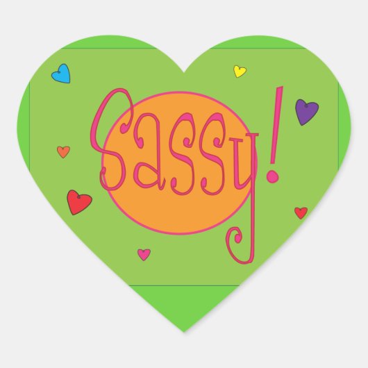 Sassy Heart Sticker (Vorderseite)