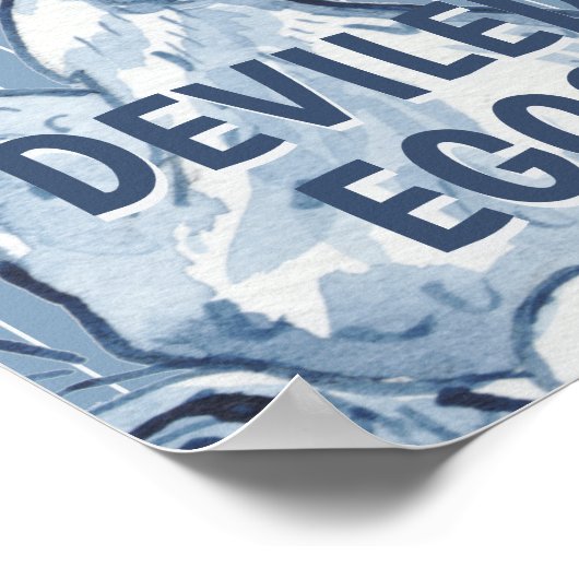 Sassy Hens Lay Deviled Eggs Funny Blue Chicken Art Poster (Ecke)