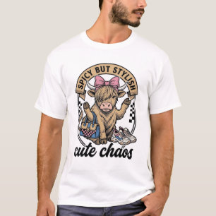 Sassy Highland Cow Würzig Aber Stylisch Vintage Gr T-Shirt