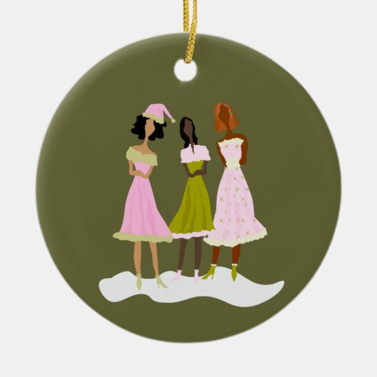 Sassy Holiday Keramik Ornament (Vorne)