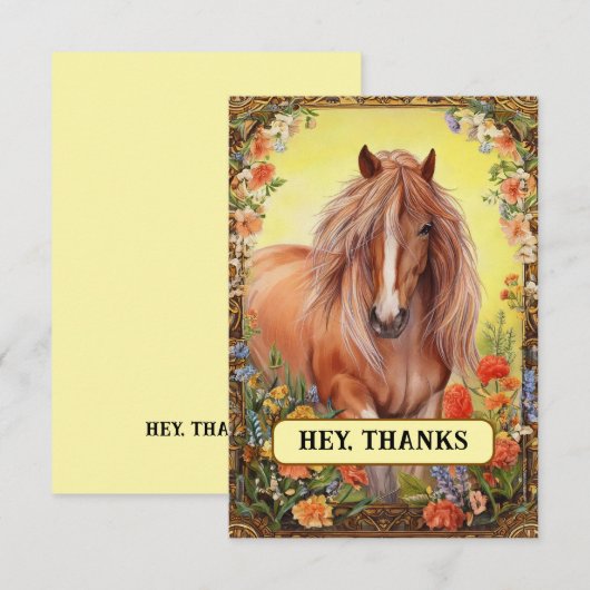 Sassy Horse Dankeskarte (Vorne/Hinten)