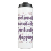 Sassy Introvert Humor mit süßen Wolken Thermosbecher (Vorderseite)