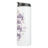 Sassy Introvert Humor mit süßen Wolken Thermosbecher (Nach rechts gedreht)