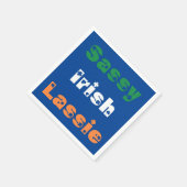 Sassy Irish Lassie Paper Napkin Serviette (Ecke)