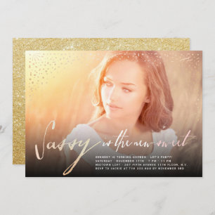 Sassy ist die neue süße 16. Geburtstagsparty Einladung