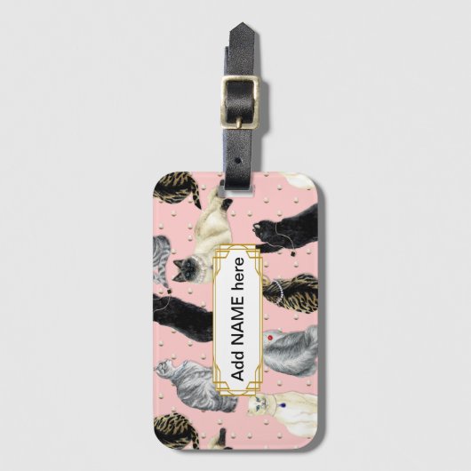 SASSY-KATZEN GEPÄCKANHÄNGER (Vorderseite Vertikal)