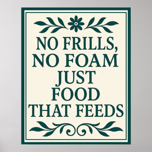 Sassy Kitchen No Frills No Foam Anti-FoodTV Poster (Vorne)