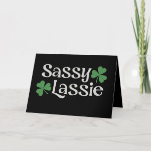 Sassy Lassie St. Patrick's Day Irische Mädchen Sha Dankeskarte
