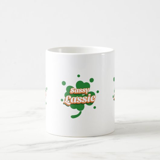 SASSY LASSIE St. Patrick's Day Kaffeetasse (Mittel)