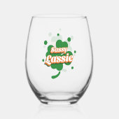 SASSY LASSIE St. Patrick's Day Trinkbehälter Set Weinglas Ohne Stiel (Vorderseite)
