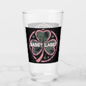 Sassy Lassy Grunge Pink Clover T - Shirt Glas (Rückseite)
