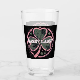 Sassy Lassy Grunge Pink Clover T - Shirt Glas