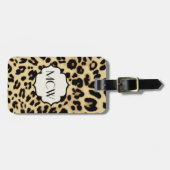 Sassy Leopard Print Mit Monogramm Gepäckanhänger (Vorderseite horizontal)