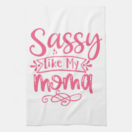 Sassy Like My Mama Personalisiertes Kinder Geschirrtuch