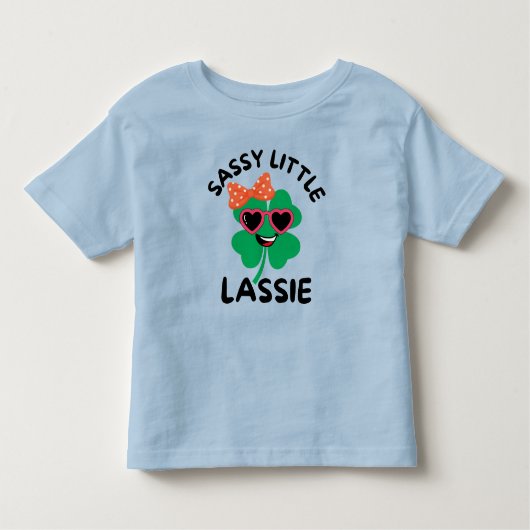 Sassy Little Lassie: St. Patrick's Day Kinder Babi Kleinkind T-shirt (Vorderseite)