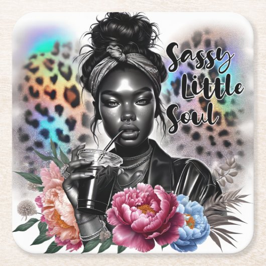 Sassy Little Soul Rechteckiger Pappuntersetzer (Vorderseite)