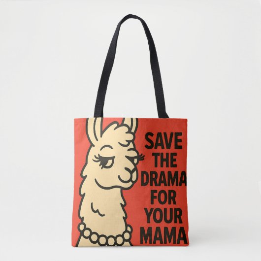 Sassy Llama Attitude - Quirky Farm Animal Illustra Tasche (Vorderseite)