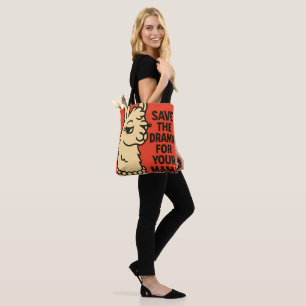 Sassy Llama Attitude - Quirky Farm Animal Illustra Tasche