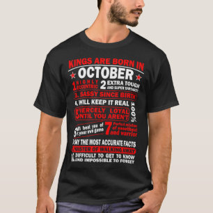Sassy Loyal Könige sind im Oktober Geburtstag Geb T-Shirt