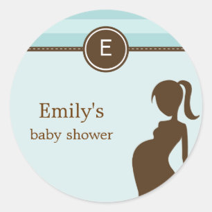 Sassy Mama Baby Shower Fevor Sticker - Blau