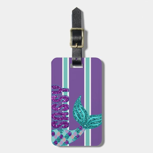 Sassy Mermaid Gepäcktag Gepäckanhänger (Vorderseite vertikal)