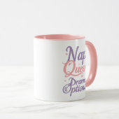 Sassy "Nap Queen" Pastel Typography Tasse (VorderseiteRechts)