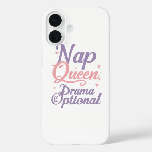 Sassy "Nap Queen" Pastell-Typografie Case-Mate iPhone Hülle (Rückseite)