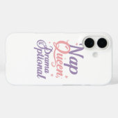 Sassy "Nap Queen" Pastell-Typografie Case-Mate iPhone Hülle (Rückseite (Horizontal))