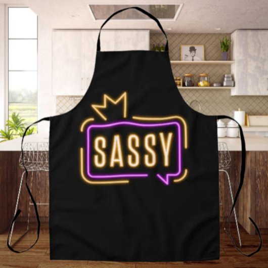 Sassy Neon Glow Apron – Bold Attitude Schürze