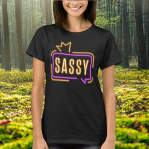 Sassy Neon Glowing-Shirt – Grafik-T-Shirt mit kühn T-Shirt