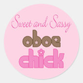 Sassy Oboe Chick Sticker (Vorderseite)