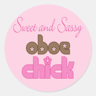 Sassy Oboe Chick Sticker