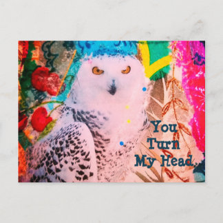 Sassy Owl Valentinstag Postkarte Kunst, Dichtung u
