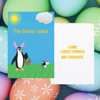 Sassy Penguin Easter Humor Karte