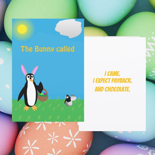 Sassy Penguin Easter Humor Karte