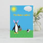 Sassy Penguin Easter Humor Karte (Stehend Vorderseite)