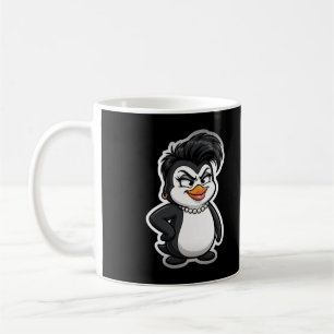 Sassy Pinguin Diva Lustiger Vogel Kaffeebecher Kaffeetasse